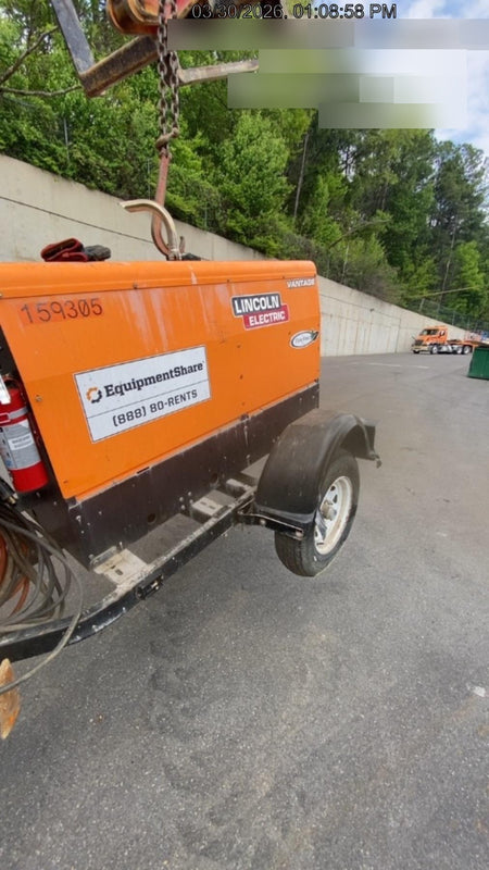 2021 Lincoln Electric Vantage 322 Vantage 322 Ready Pak 3 w/ Decals, ORANGE (includes trailer, cable rack, fender light kit) NO Telematics