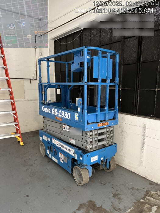 2020 Genie GS-1930 Solid Non Marking Tires, Beacon, Folding rails with half height swing gate, 800W Inverter