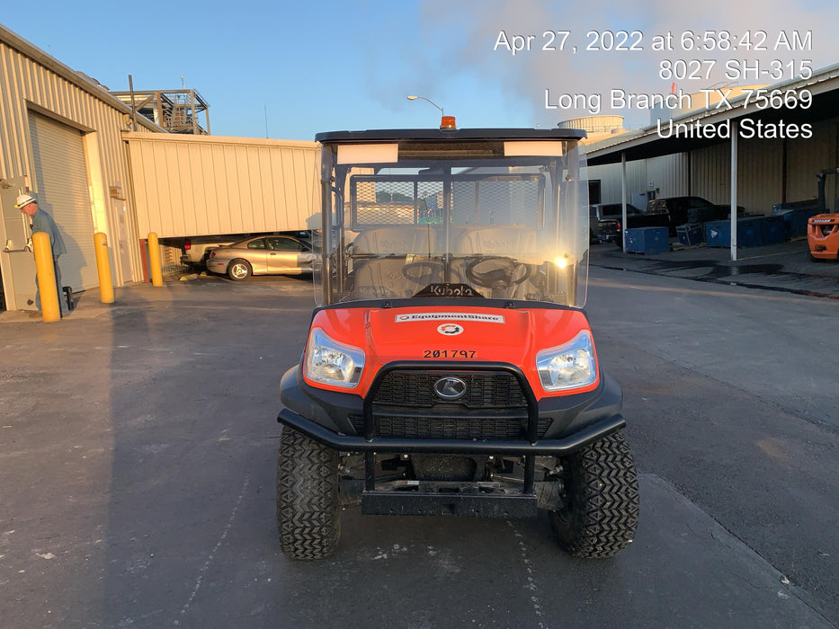 2022 Kubota RTV-X1140W-H Plastic Canopy, Windshield Acrylic Clear, LED Strobe Light, Wire Harness Kit, Back up Alarm