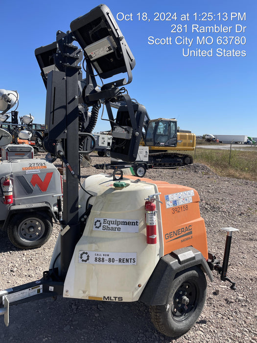 2024 Generac MLT2 Diesel, Flex Switch 120V Input, Powerzone Controller, 
(4) 320W LED Lights, 4kW Generator, 39.9 Gal Fuel Tank, 2" Ball, T3