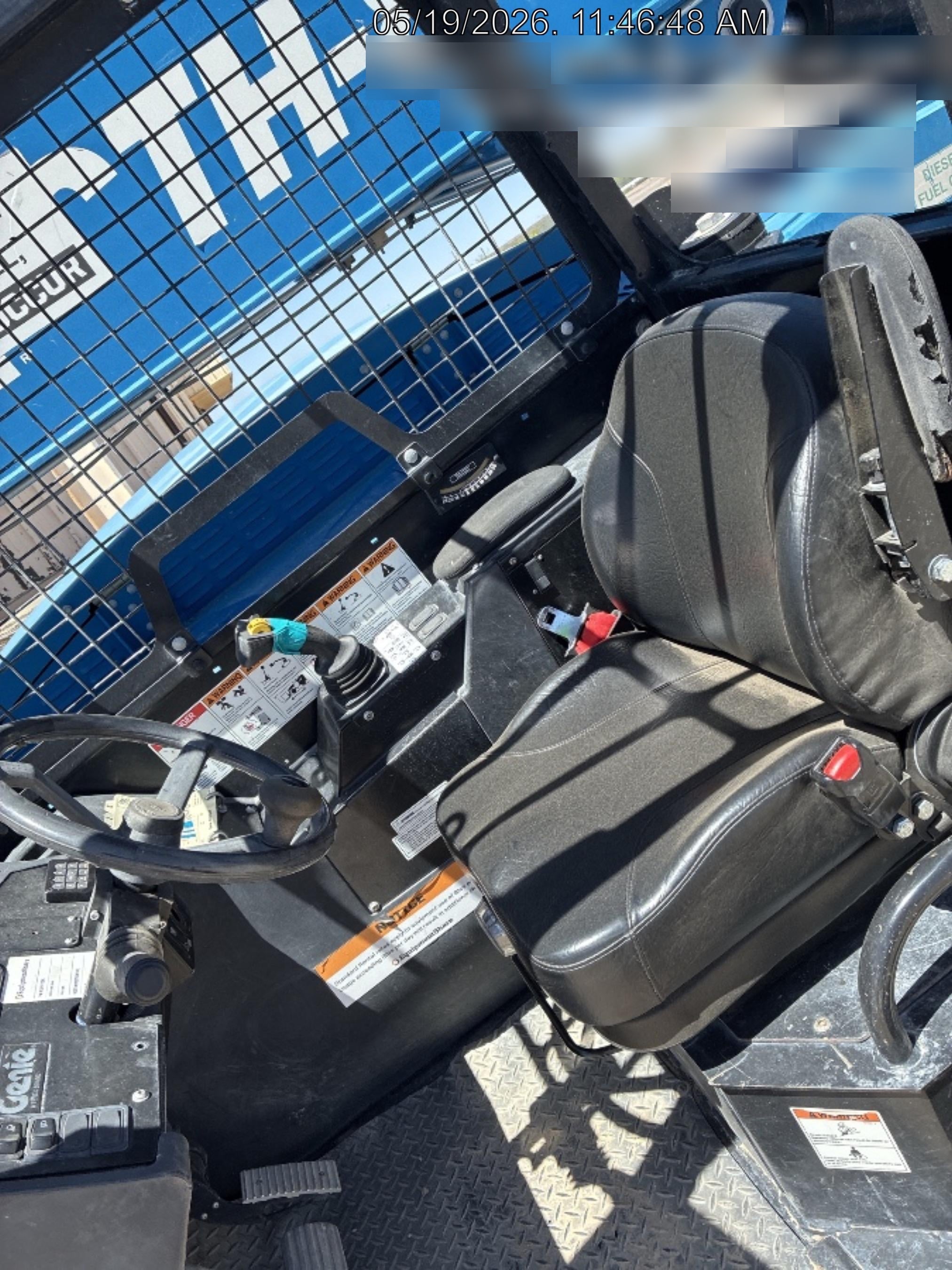 2018 Genie GTH-844 Genie GTH-844 w/ROPS, Work Lights, Solid Tires, RH Cab Mesh, Beacon, 60" Carriage and Forks