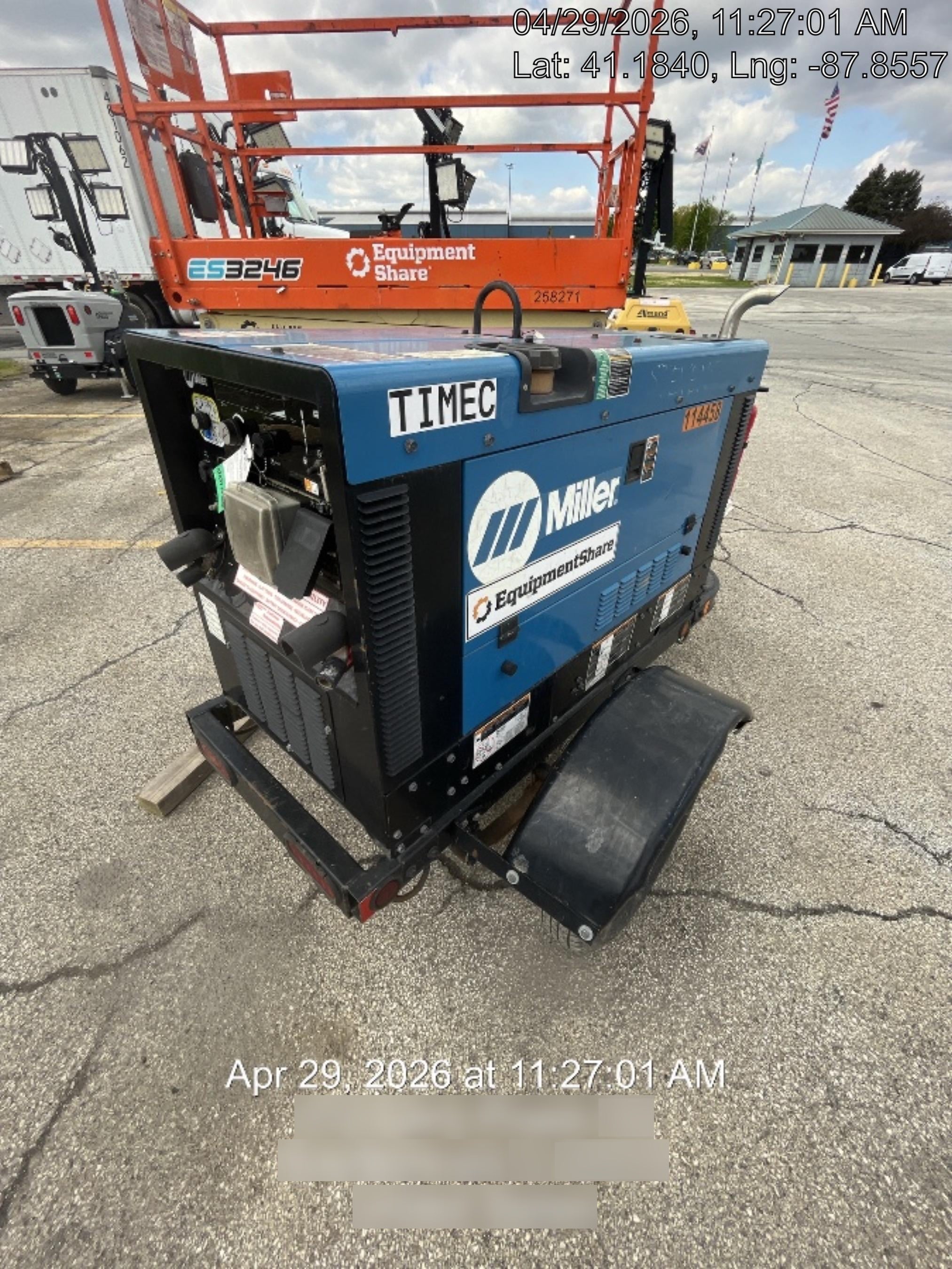 2020 Miller Electric BIG BLUE 400 Trailer Mounted Welder