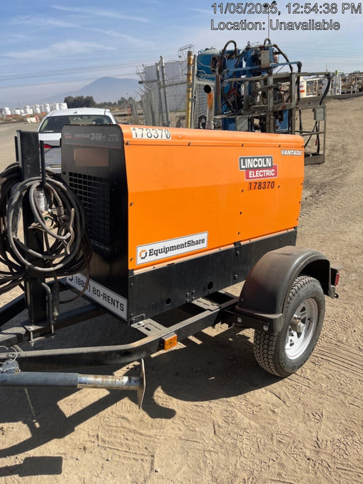 2022 Lincoln Electric Vantage 322 Trlr Mounted, Cable Rack, Light Kit, ES Decals