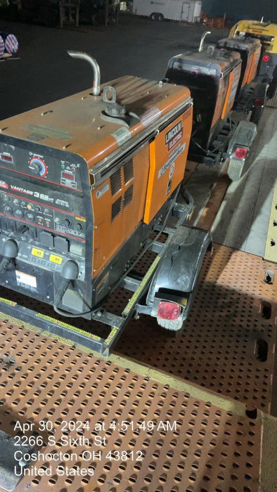 2021 Lincoln Electric Vantage 322 Vantage 322 Ready Pak 3 w/ Decals, ORANGE (includes trailer, cable rack, fender light kit) NO Telematics