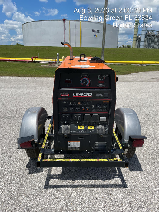 2022 Lincoln Electric LE400 Kubota V1505, Trlr, Cable Rack, Light Kit, ES Decals, T3