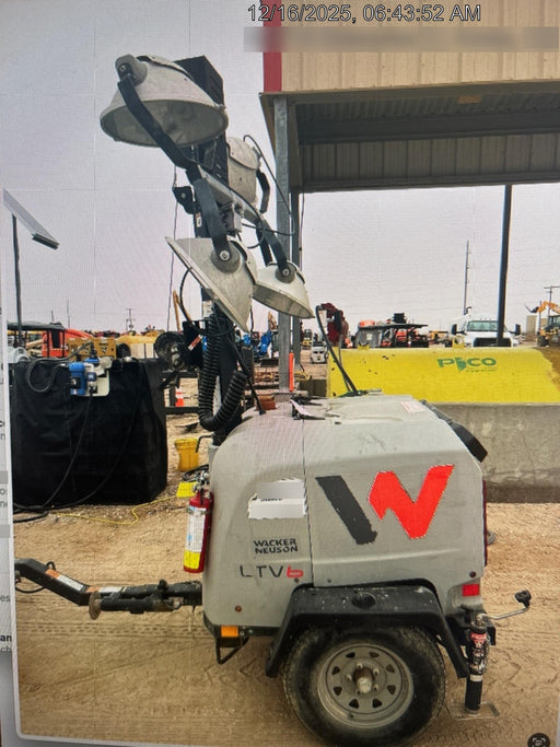 2019 Wacker Neuson LTV6L-MH Wacker Neuson LTV6L Mobile Light Tower w/Fuel Level Sensor Installed