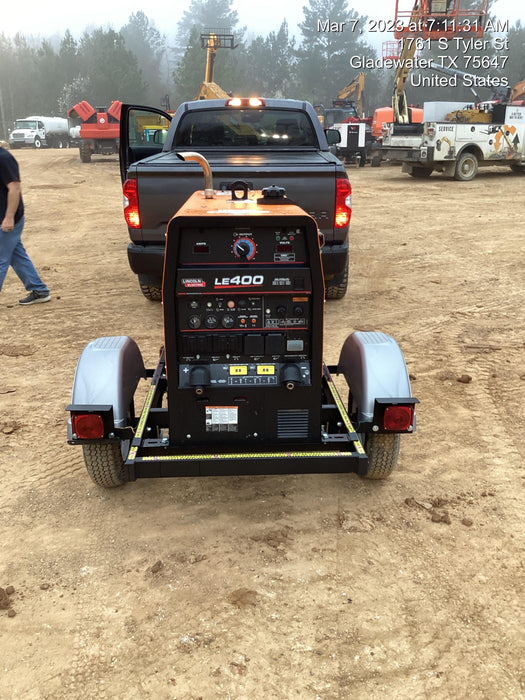 2022 Lincoln Electric LE400 Kubota V1505, Trlr, Cable Rack, Light Kit, ES Decals, T3