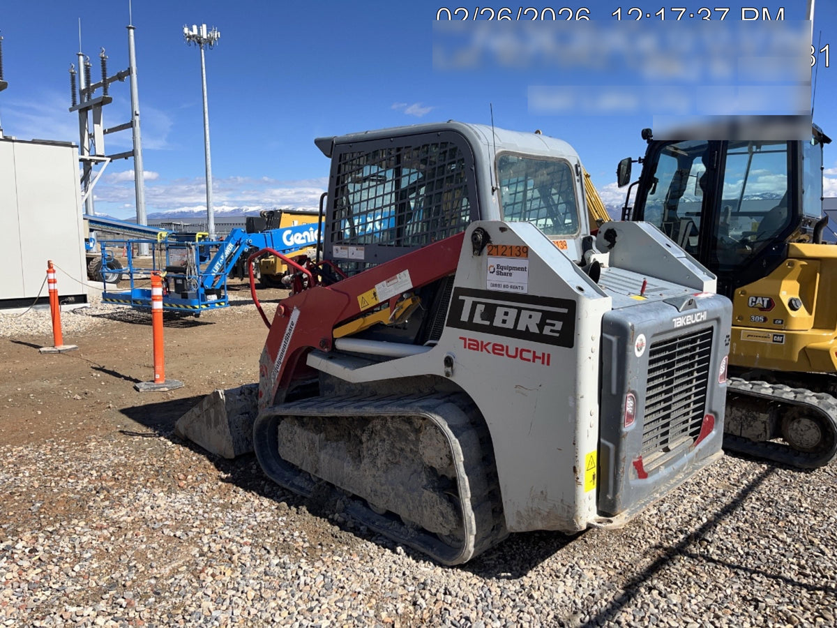 2022 Takeuchi TL8R2-CR 74hp Kubota Diesel, Cab/Heat/Air, Rubber Tracks, Hydraulic QC