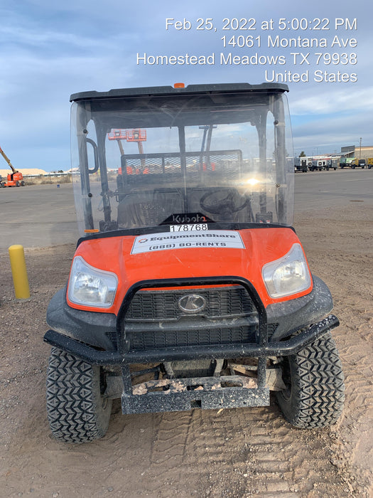 2021 Kubota RTV-X1140W-H Plastic Canopy, Windshield Acrylic Clear, LED Strobe Light, Wire Harness Kit, Back up Alarm