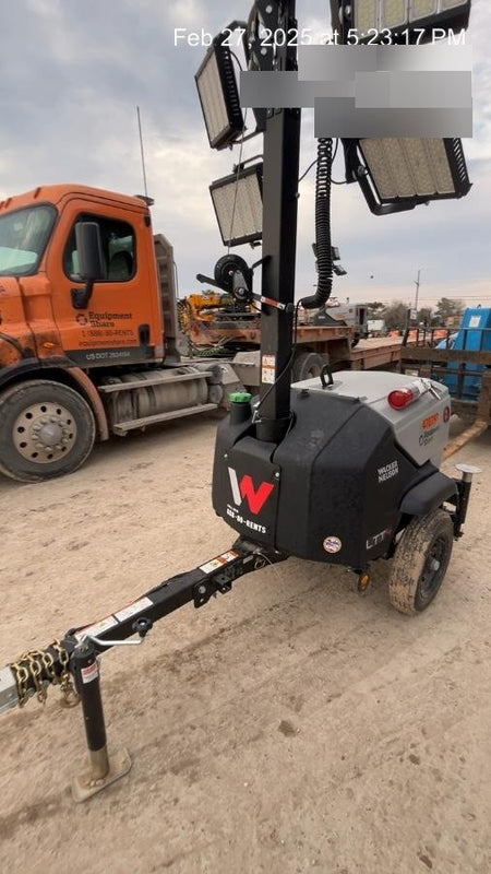 2024 Wacker Neuson LTT4 Diesel, Kohler KDW702, Deep Sea Controller, Auto Start, LED 320W, Bypass Outlet, T3