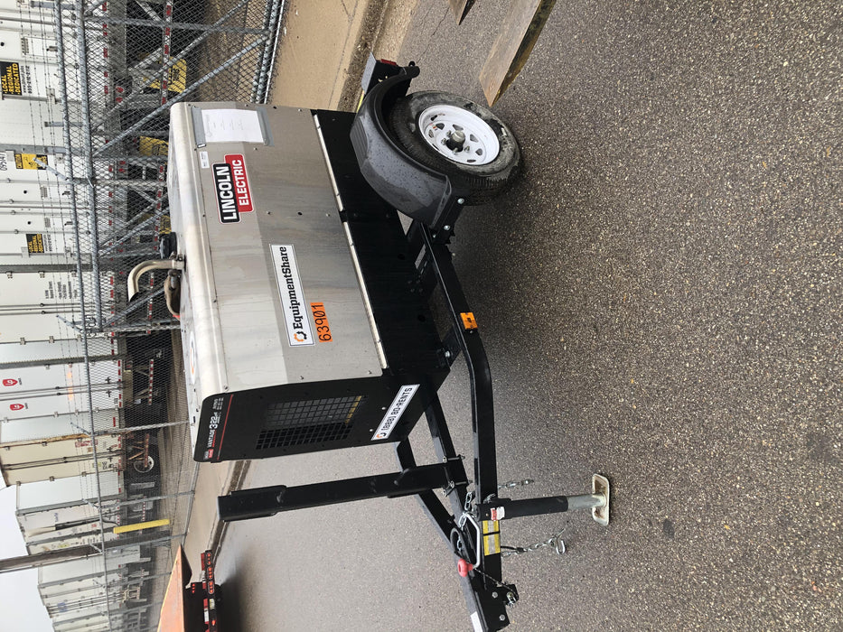 2019 Lincoln Electric Vantage 322 Welder Ready-Pak 3, Two wheel trailer, Fender and Light kit, Cable Rack
