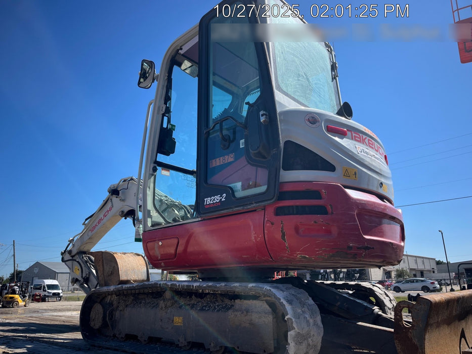 2020 Takeuchi TB-235-2CR Cab/Heat/Air, Rubber Tracks, Manual TAG QC