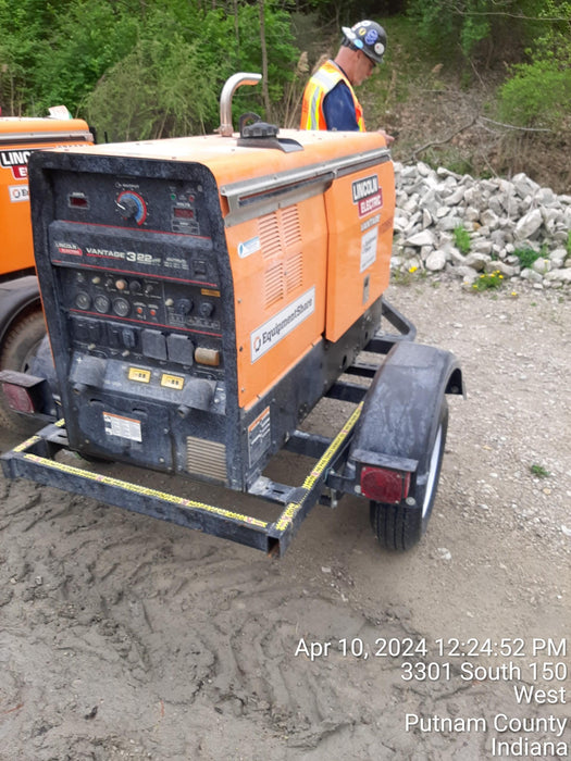 2021 Lincoln Electric Vantage 322 Vantage 322 Ready Pak 3 w/ Decals, ORANGE (includes trailer, cable rack, fender light kit) NO Telematics