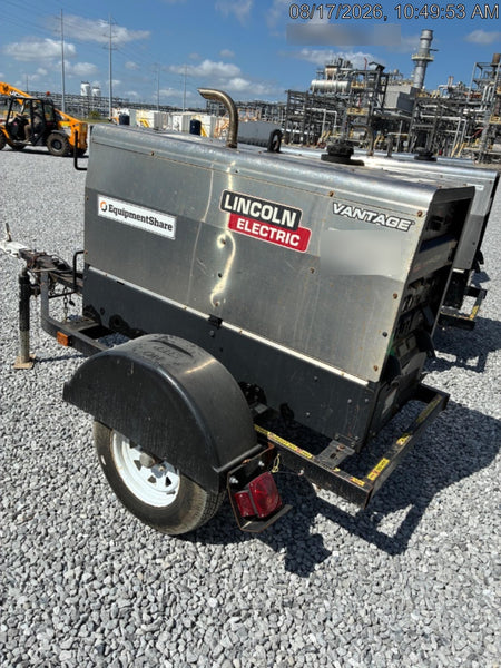 2019 Lincoln Electric Vantage 322 Ready-Pak 3, Two Wheel Trailer, Fender and Light Kit, Cable Rack