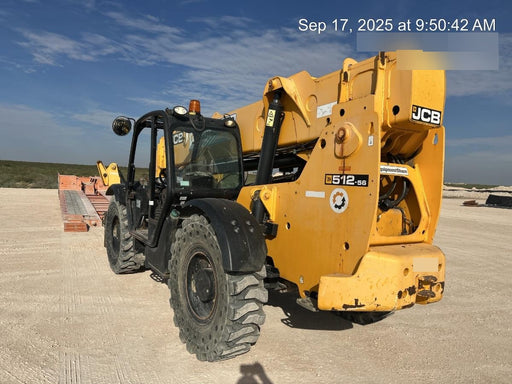 2020 JCB 512-56 Canopy, 74 HP, Solid Tires, STD Worklight, Beacon, Aux Hydraulics, Lifting Eye, Backup Alarm w/66" Carriage, 60" Forks