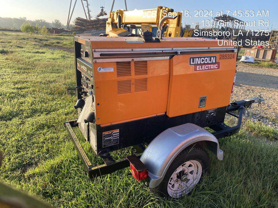 2022 Lincoln Electric LE400 Kubota V1505, Trlr, Cable Rack, Light Kit, ES Decals, T3