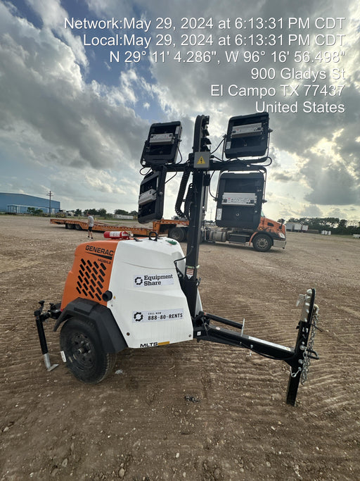 2024 Generac MLT2 Diesel, Flex Switch 120V Input, Powerzone Controller, 
(4) 320W LED Lights, 4kW Generator, 39.9 Gal Fuel Tank, 2" Ball, T3