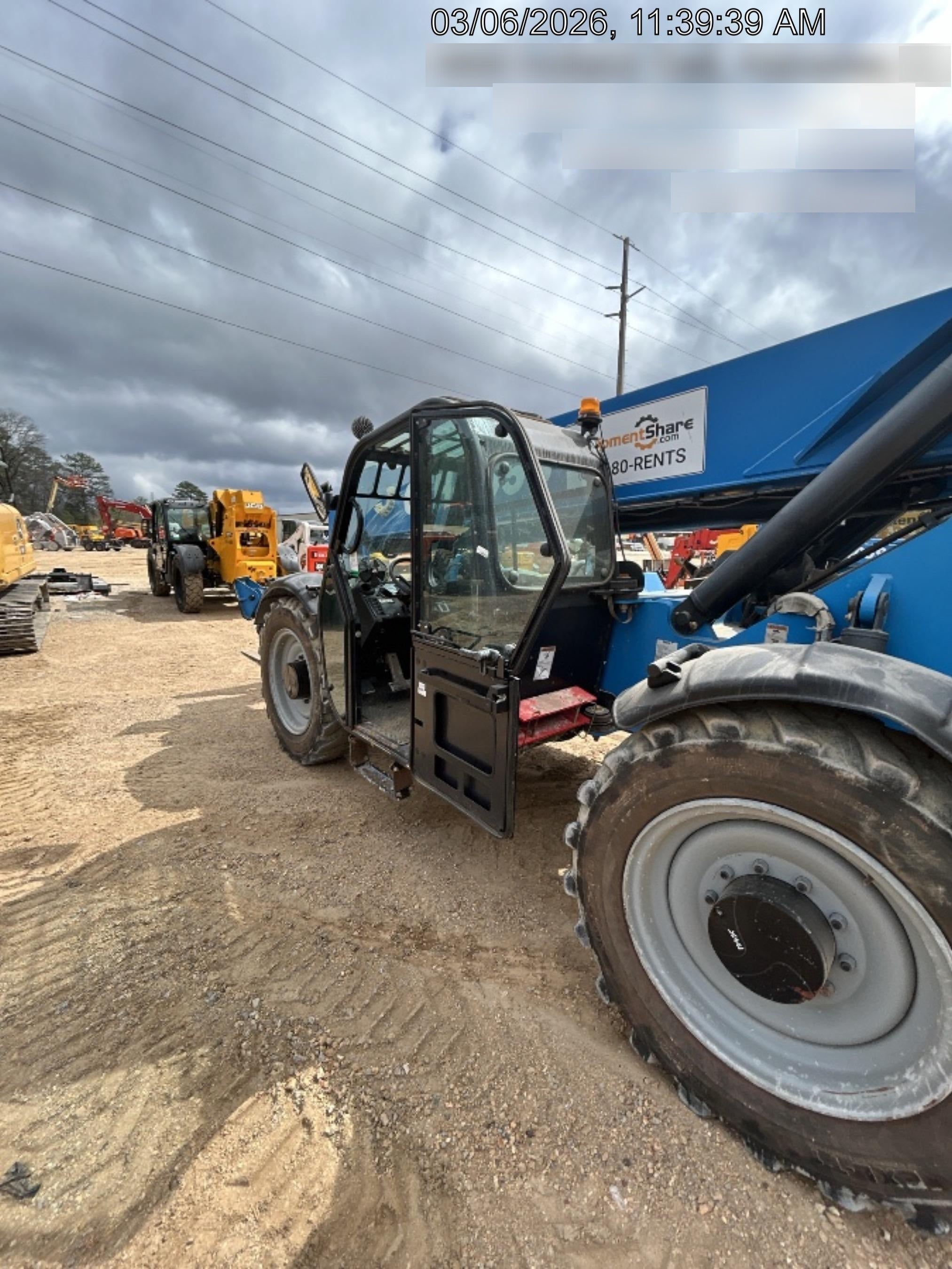 2019 Genie GTH-1056 Cab/Heat/AC, Solid RT Tires, LED Work Lights, Beacon 60" QA Carriage, 60" Forks