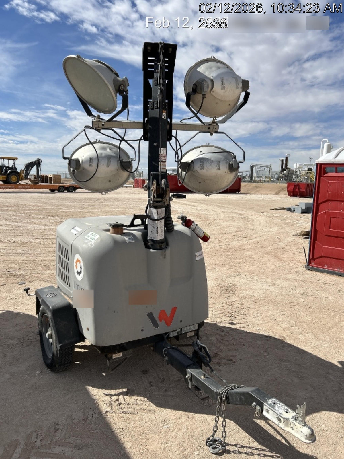 2018 Wacker Neuson LTV6L-MH Wacker Neuson LTV6L Mobile Light Tower w/Fuel Level Sensor Installed
