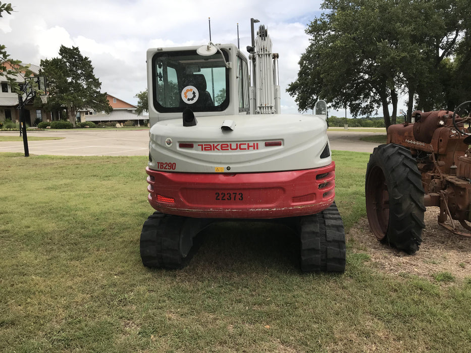 2019 Takeuchi TB290 Takeuchi TB290 Cab/Heat/AC w/Rubber Tracks, Auxiliary Hydraulics, Dozer Blade, Manual QC, 18/24/36" Buckets, Hydraulic Thumb Installed