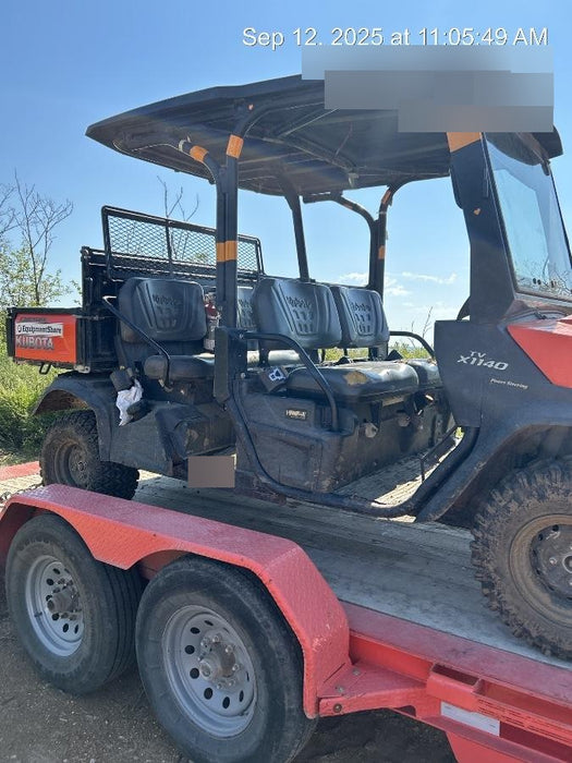 Kubota RTV-X1140W-H Kubota RTVX1140WH 4wd Utility Cart, LED Strobe, Windshield Tempered Glass, Pastic Canopy, Wire Harness Kit, Backup Alarm