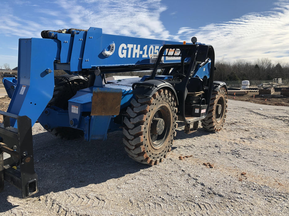 2019 Genie GTH-1056 Canopy, Solid RT Tires, LED Work Lights, Beacon 60" QA Carriage, 60" Forks