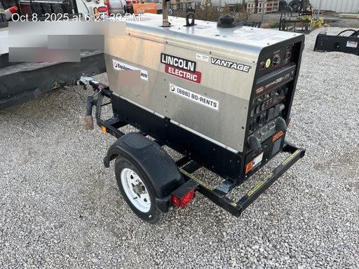 2019 Lincoln Electric Vantage 322 Welder Ready-Pak 3, Two wheel trailer, Fender and Light kit, Cable Rack