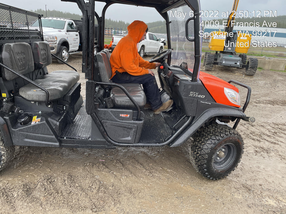 2021 Kubota RTV-X1140W-H Plastic Canopy, Windshield Acrylic Clear, LED Strobe Light, Wire Harness Kit, Back up Alarm