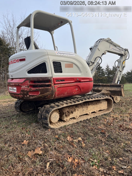 2019 Takeuchi TB240 Takeuchi TB240 Canopy w/Rubber Tracks, Auxiliary Hydraulics, Manual QC, Hydraulic Thumb, 12/18/24" Buckets