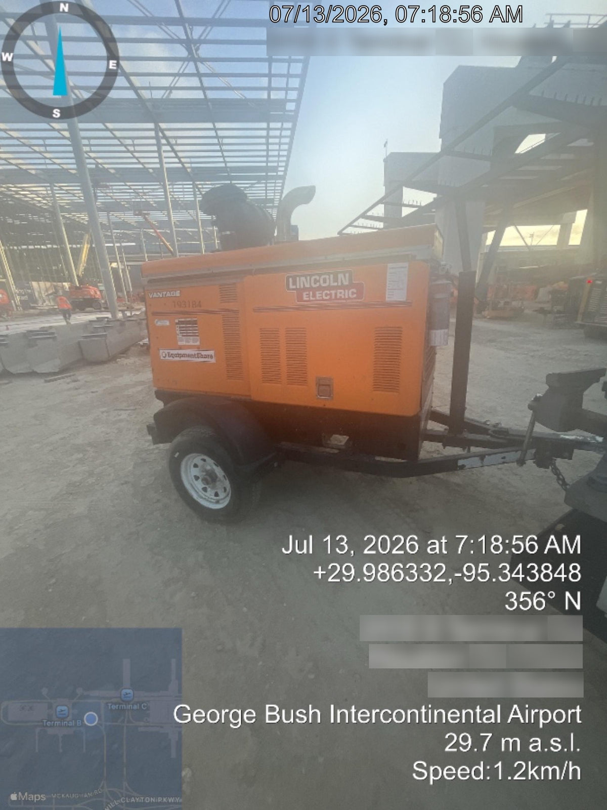 2021 Lincoln Electric Vantage 549X Ready Pak 3, ORANGE (includes trailer, cable rack, fender light kit)