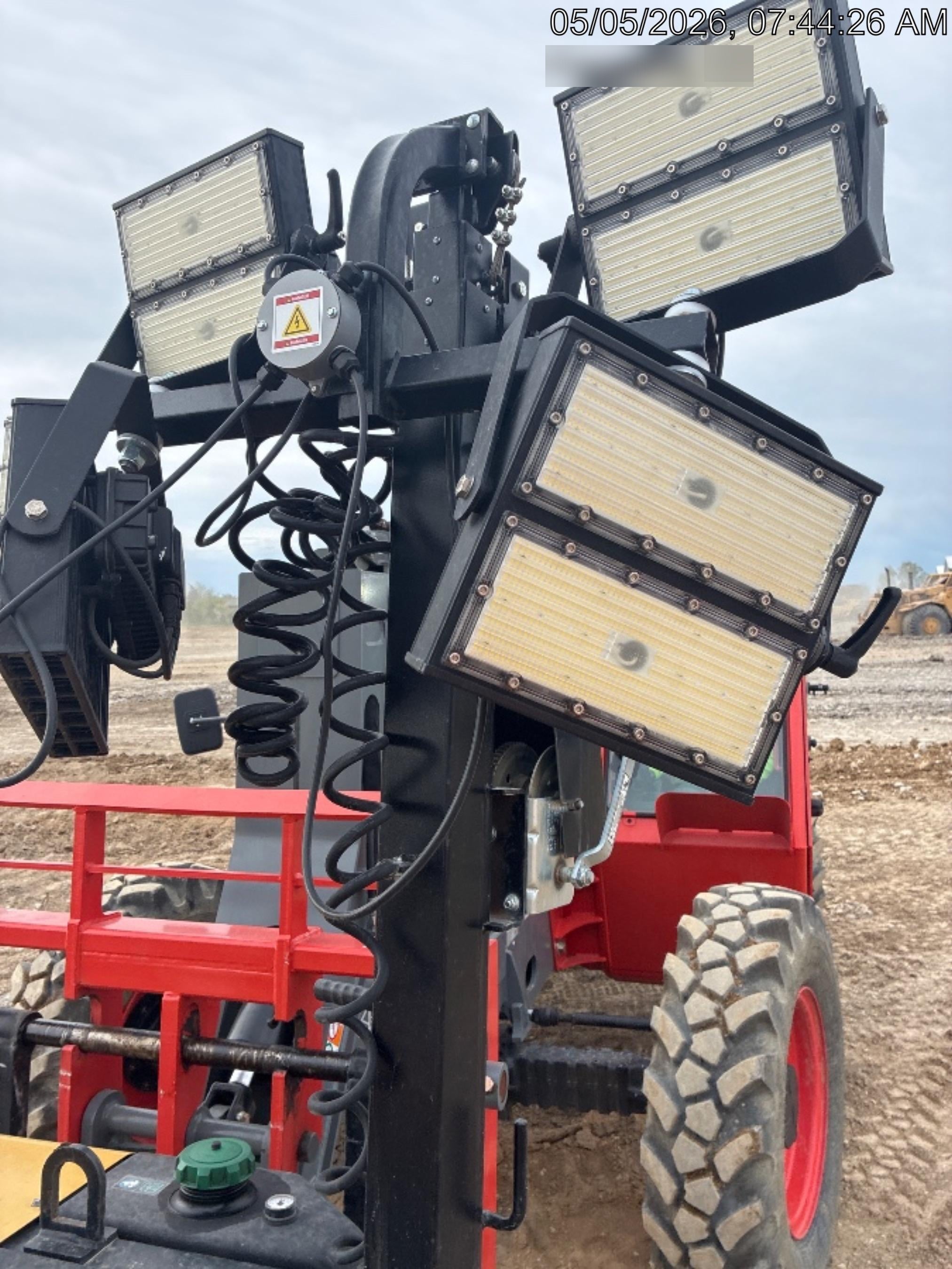 2022 Allmand NLV3GR (4) LED Light Fixture 350W, 23' Vertical Mast, 3kW Prime, Towable, Deep Sea L401, Leveling Jacks, Yanmar T4F 5.8hp
