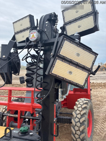 2022 Allmand NLV3GR (4) LED Light Fixture 350W, 23' Vertical Mast, 3kW Prime, Towable, Deep Sea L401, Leveling Jacks, Yanmar T4F 5.8hp