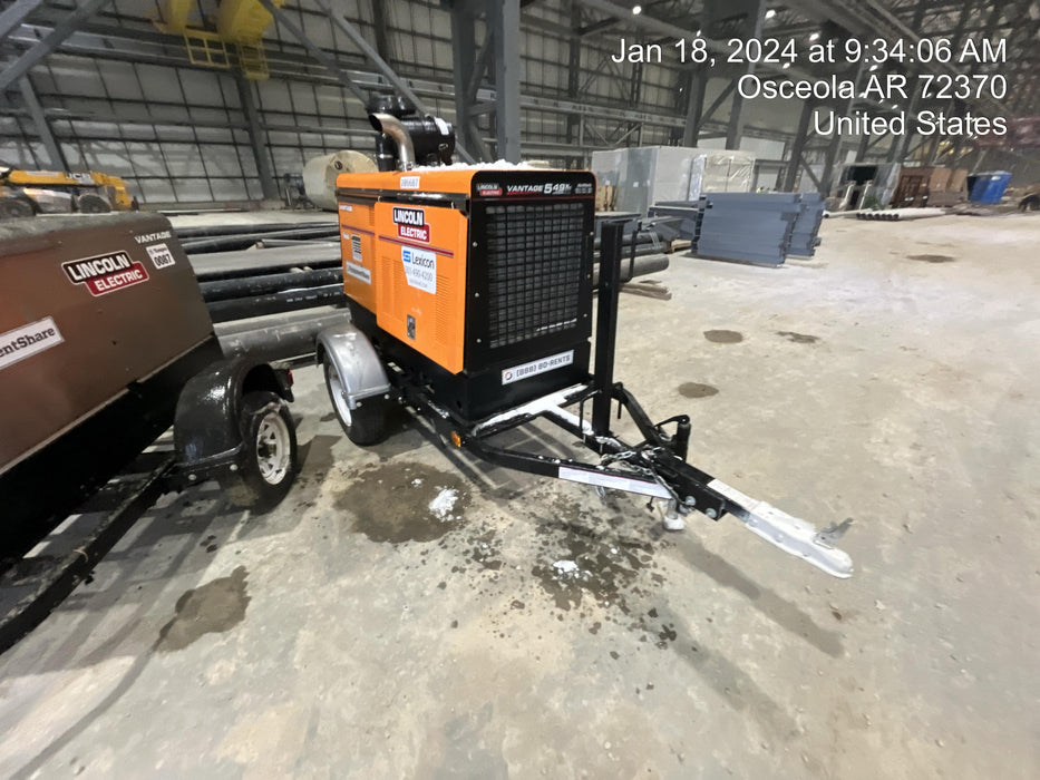 2022 Lincoln Electric Vantage 549X Crosslink Technology, Trailer Mounted, ES Decals, T3