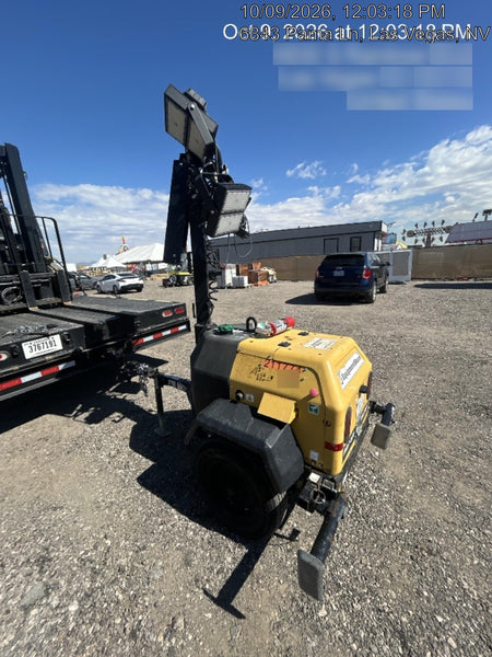 2022 Allmand NLV3GR (4) LED Light Fixture 350W, 23' Vertical Mast, 3kW Prime, Towable, Deep Sea L401, Leveling Jacks, Yanmar T4F 5.8hp
