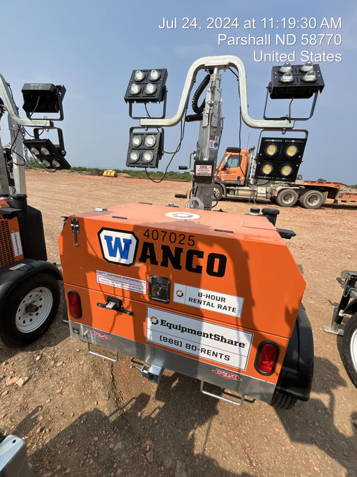 2024 Wanco WLTT-4MM4K Diesel, Deep Sea Controller, Shore Power Plug, Auto Start, (4) 350W LED Floodlights, 4kW Generator, 60 Gal Fuel Tank, 2" Ball, T3
