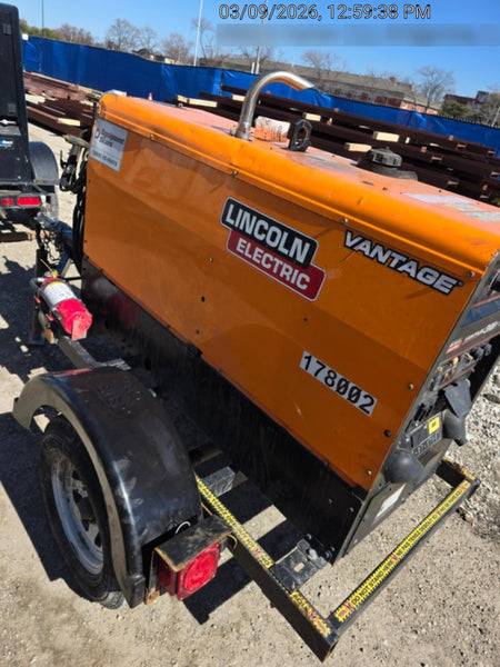 2021 Lincoln Electric Vantage 322 Vantage 322 Ready Pak 3 w/ Decals, ORANGE (includes trailer, cable rack, fender light kit) NO Telematics