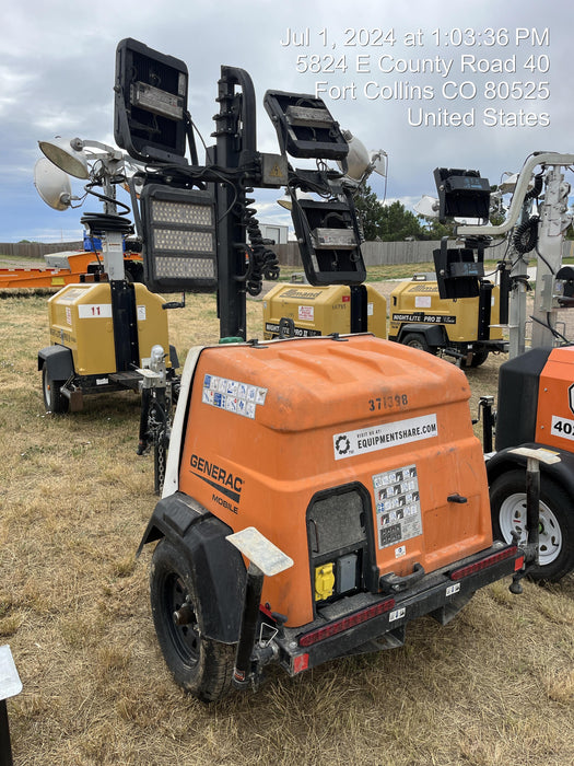 2023 Generac MLT2 Diesel, Flex Switch 120V Input, Powerzone Controller, 
(4) 320W LED Lights, 4kW Generator, 39.9 Gal Fuel Tank, 2" Ball, T3