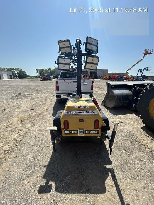 2022 Allmand NLV3GR (4) LED Light Fixture 350W, 23' Vertical Mast, 3kW Prime, Towable, Deep Sea L401, Leveling Jacks, Yanmar T4F 5.8hp