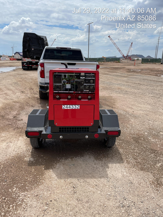 2022 Shindaiwa DGW400MDL Kubota D902 Engine, 23 HP, Dual Op Welder, Wire, Arc, Droop Stick, Tig, and CC Stick Functionality, Simulphase, 3 Phase and 1 Phase Gen Output, Single Axle NB Trlr, Slr Trckl Chrg 12V 12W, Fire Ext