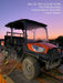 2021 Kubota RTV-X1140W-H Plastic Canopy, Windshield Acrylic Clear, LED Strobe Light, Wire Harness Kit, Back up Alarm