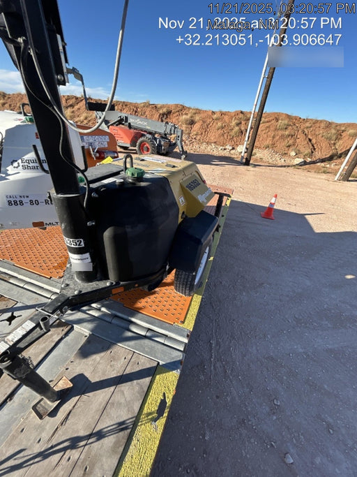 2021 Allmand NLV3GR (4) LED Light Fixture 350W, 23' Vertical Mast, 3kW Prime, Towable, Deep Sea L401, Leveling Jacks, Yanmar T4F 5.8hp