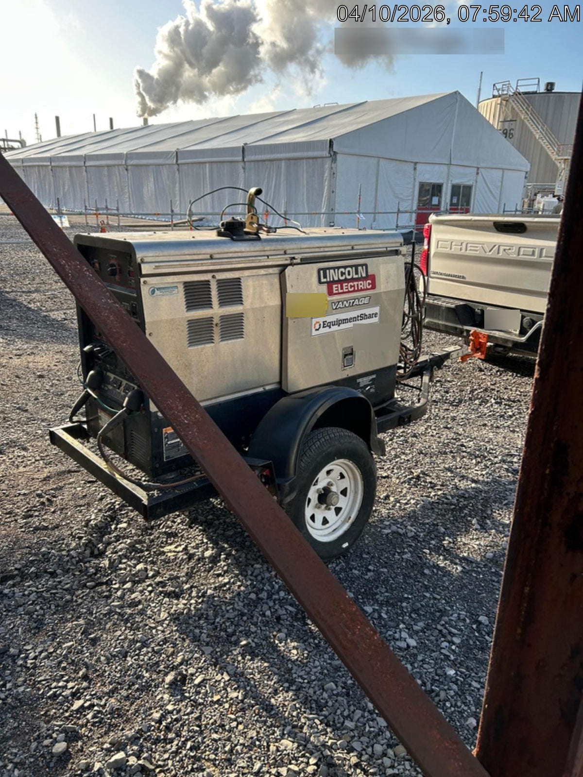 2019 Lincoln Electric Vantage 322 Ready-Pak 3, Two Wheel Trailer, Fender and Light Kit, Cable Rack