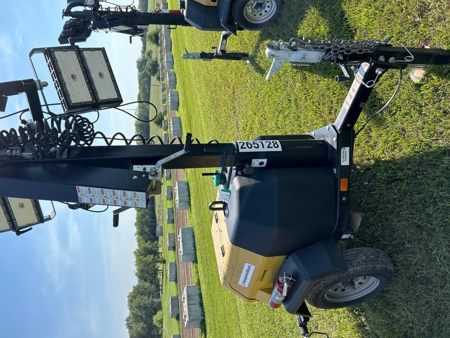 2022 Allmand NLV3GR (4) LED Light Fixture 350W, 23' Vertical Mast, 3kW Prime, Towable, ES Decals, T3