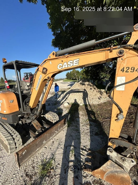 2018 Case CX37C ROPS, LONG ARM, RUBBER TRACKS, AUX HYD