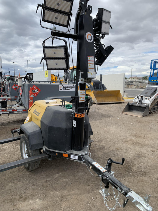 2021 Allmand NLV3GR (4) LED Light Fixture 350W, 23' Vertical Mast, 3kW Prime, Towable, Deep Sea L401, Leveling Jacks, Yanmar T4F 5.8hp