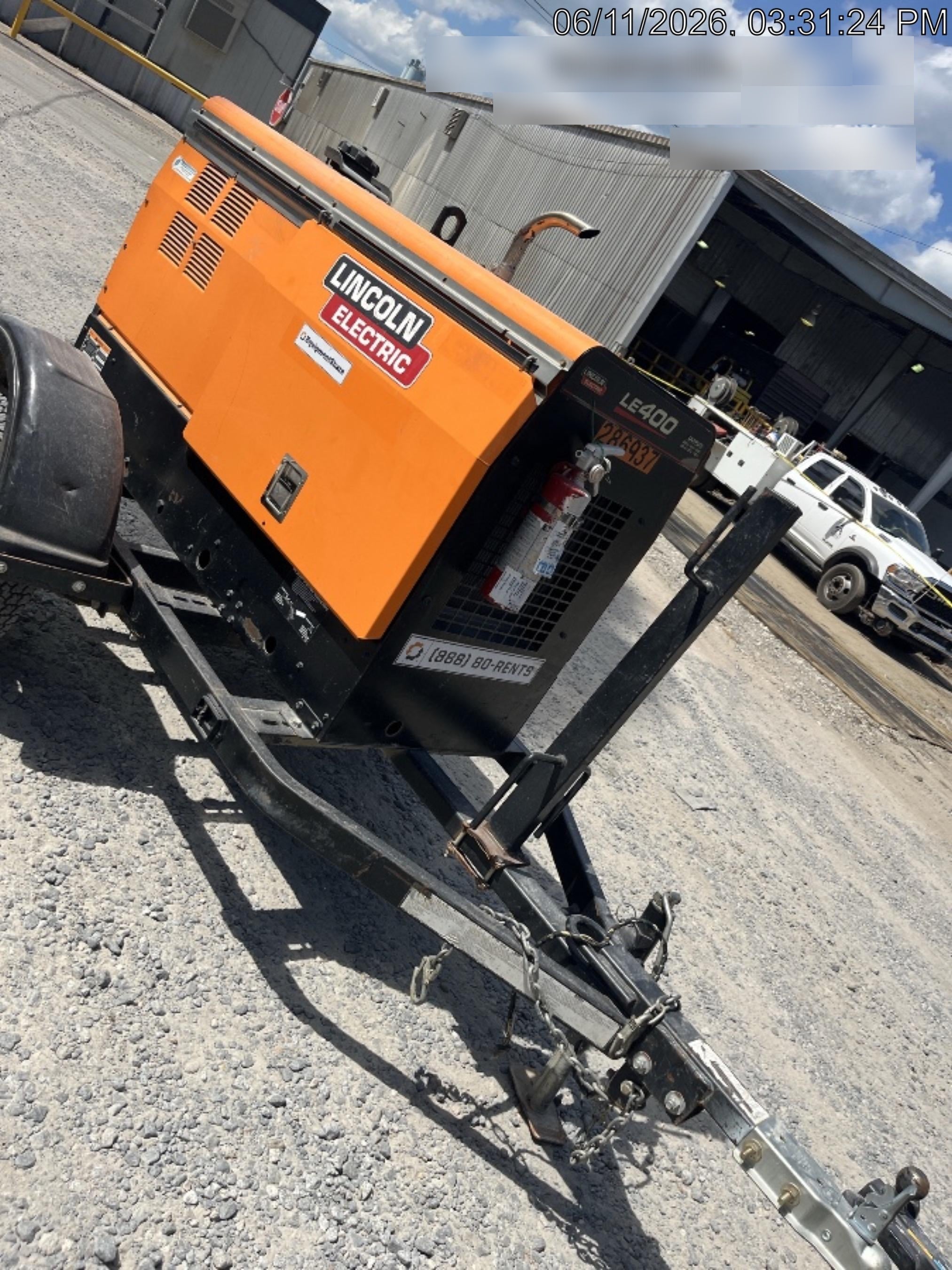 2022 Lincoln Electric LE400 Kubota V1505, Trlr, Cable Rack, Light Kit, ES Decals, T3