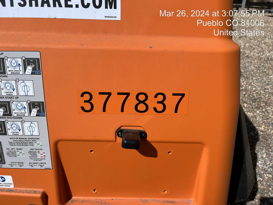 2023 Generac MLT2 Diesel, Flex Switch 120V Input, Powerzone Controller, 
(4) 320W LED Lights, 4kW Generator, 39.9 Gal Fuel Tank, 2" Ball, T3