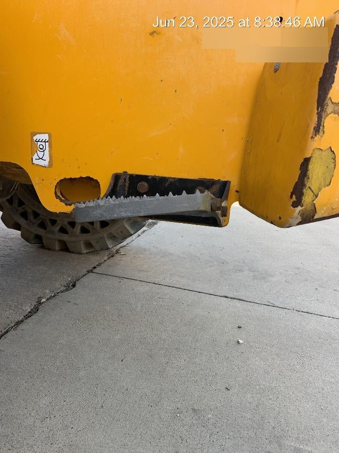 2019 JCB 510-56 74 HP w/Open ROPS, Beacon, Aux Hydraulics, Worklights, Solid Tires w/60" Carriage/Forks