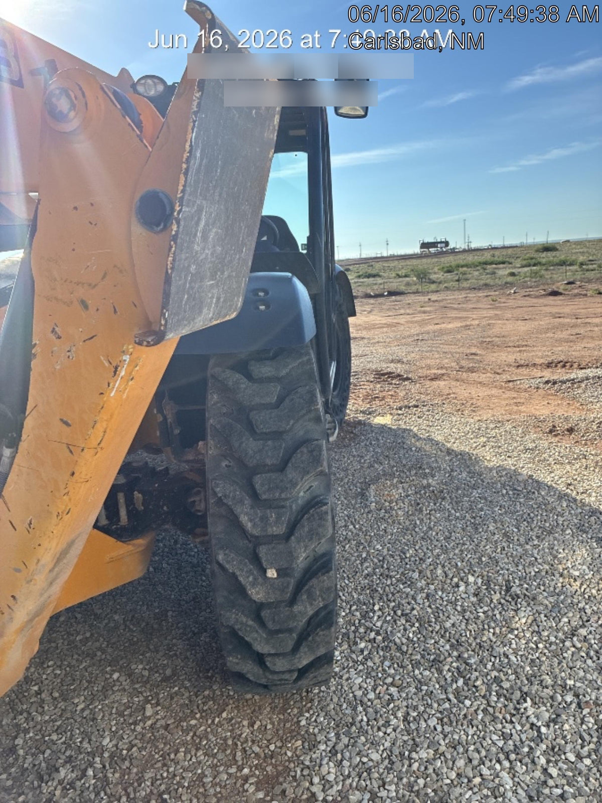 2019 JCB 510-56 Open ROPS, 74 HP, Solid Tires, Worklights, Beacon, Aux Hydraulics, Lifting Eye w/60" Carriage/60" Forks