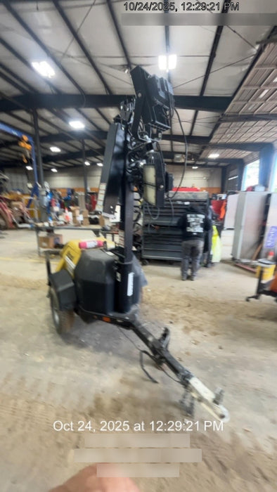 2022 Allmand NLV3GR (4) LED Light Fixture 350W, 23' Vertical Mast, 3kW Prime, Towable, Deep Sea L401, Leveling Jacks, Yanmar T4F 5.8hp